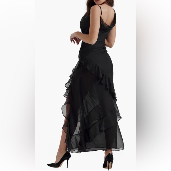 NWT House of CB Malila Ruffle Cowl Cocktail Dress - Picture 3 of 10